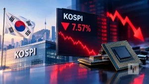 South Korea’s KOSPI Falls 7.57_ as Chip Sell-Off Raises Memory Market Concerns